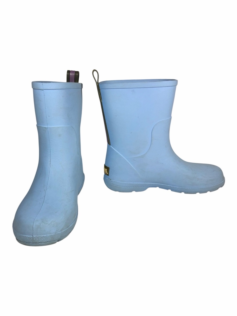 totes Kids Light Blue Waterproof Pull-On Rain Boots, size 13-1